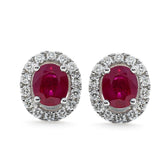 Ruby & Diamond Earrings - Dracakis Jewellers